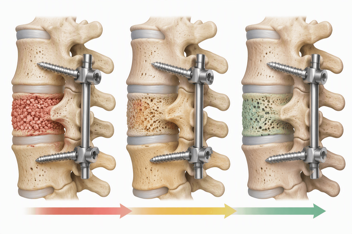 Bone healing is a process, not an instant result