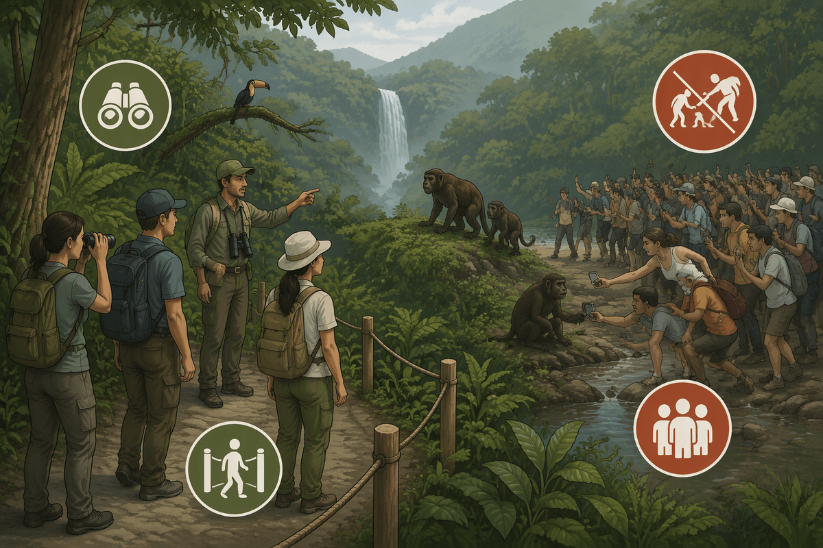 Low-impact lodges, tours, and wildlife ethics